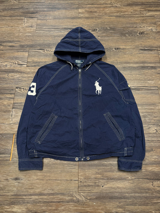 POLO RALPH LAUREN FULL ZIP BIG PONY WINDBREAKER (XL)