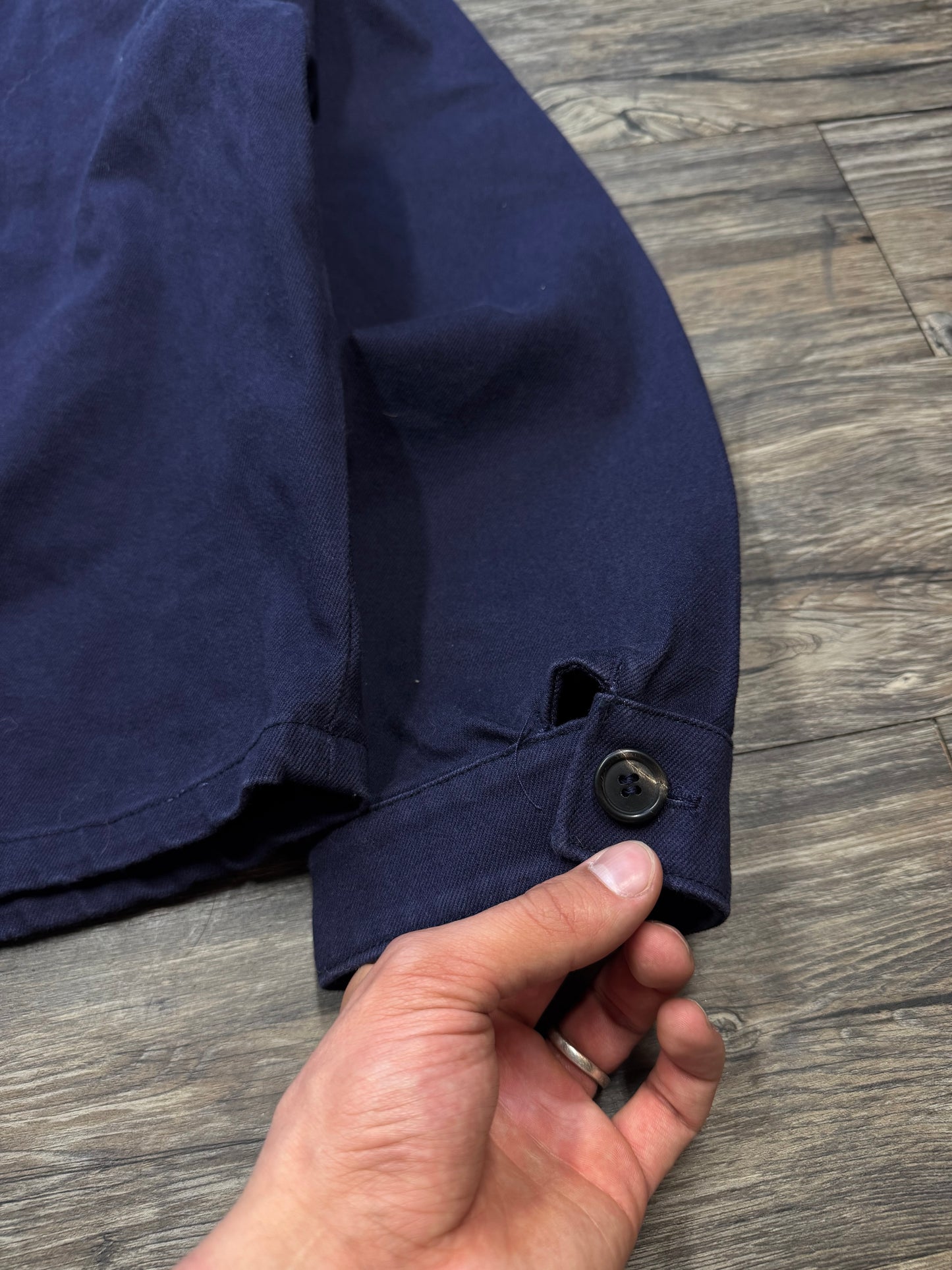 PRADA TRIANGLE LOGO NAVY TRACK JACKET (L)