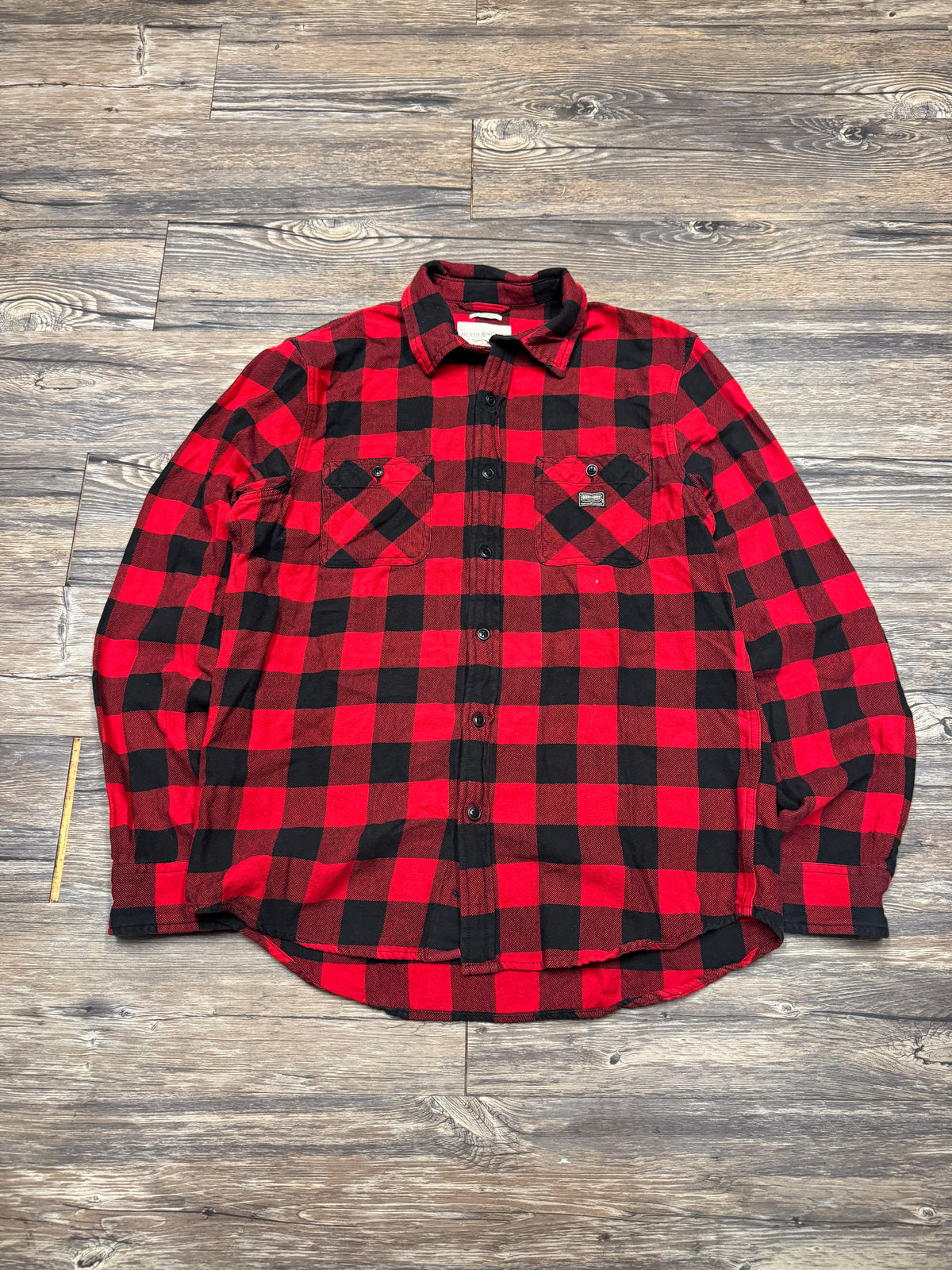POLO RALPH LAUREN DENIM & SUPPLY BUFFALO PLAID BUTTON UP (M)