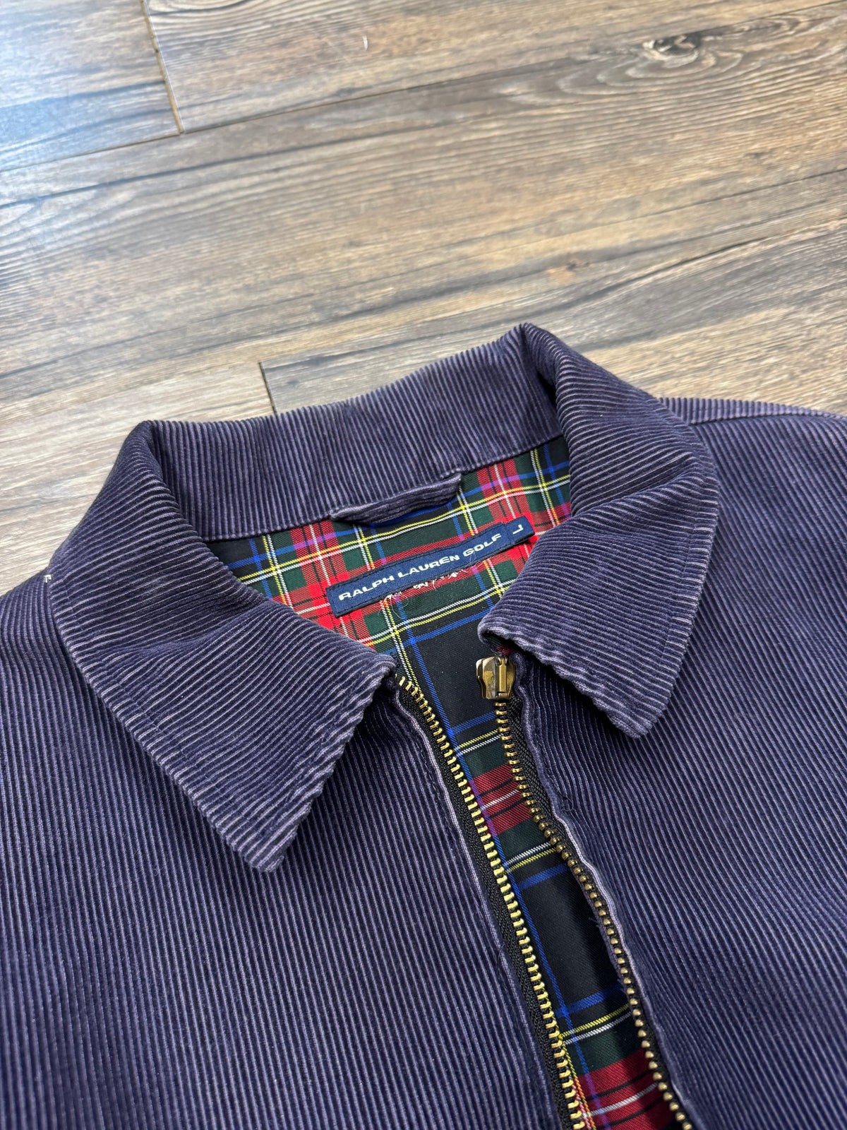 POLO RALPH LAUREN GOLF PADDED TARTAN HARRINGTON JACKET (L)