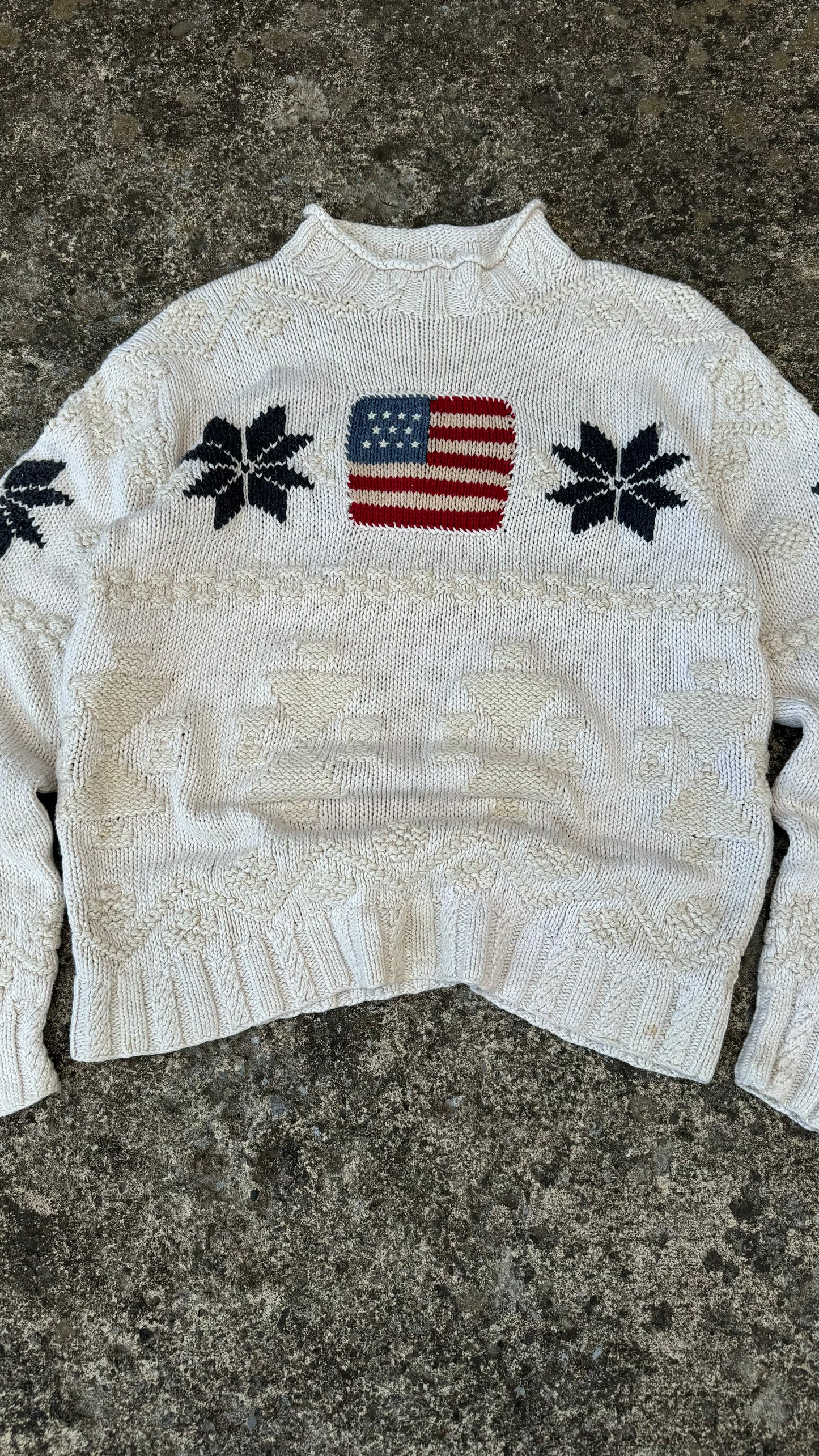 POLO SPORT AMERICAN FLAG SWEATER (L)