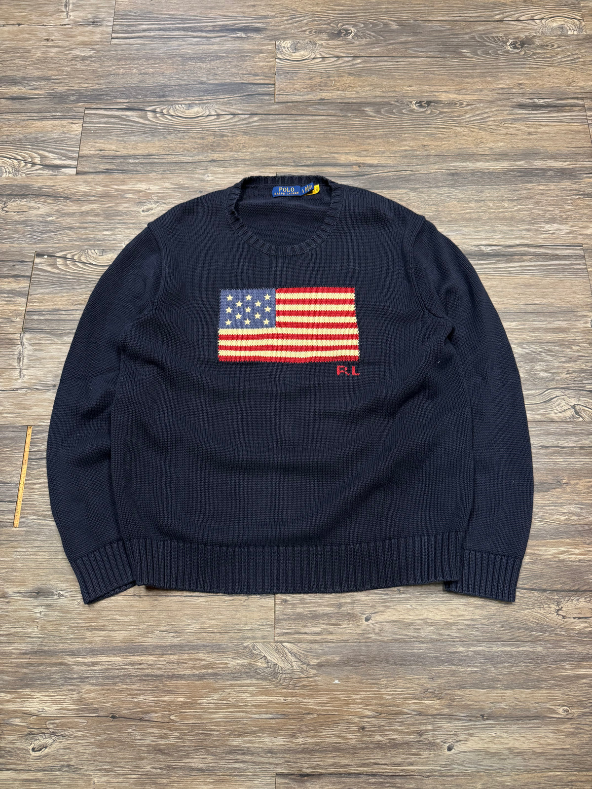 POLO RALPH LAUREN AMERICAN FLAG KNIT (L)