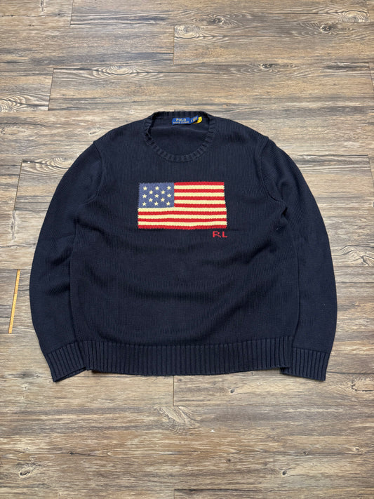 POLO RALPH LAUREN AMERICAN FLAG KNIT (L)