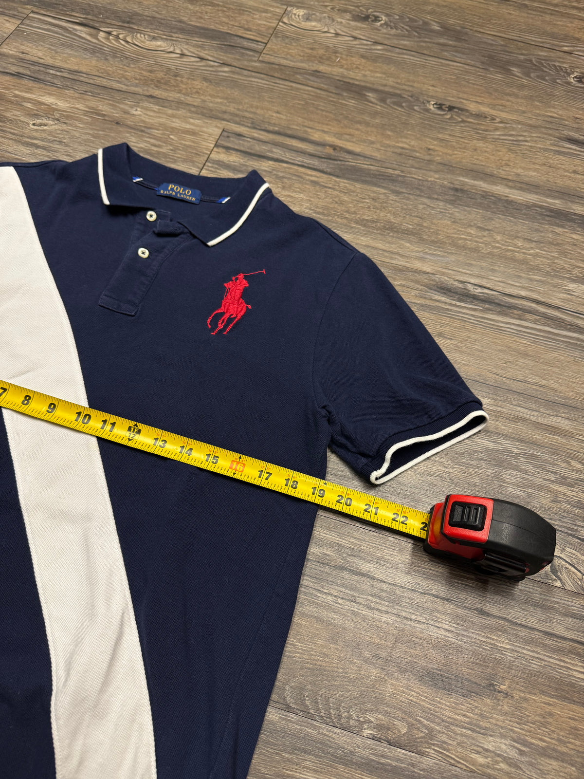 POLO RALPH LAUREN BIG PONY USA SEATBELT POLO SHIRT (M)