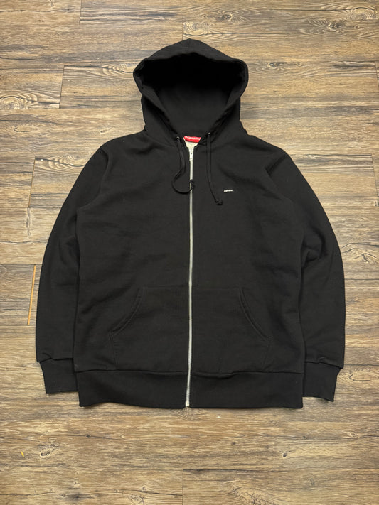 SUPREME BLACK THERMAL LINED HOODIE (L)