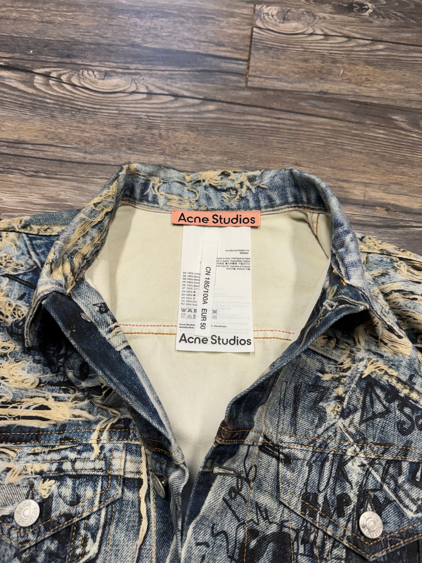 ACNE STUDIOS TROMP L'OEIL JEAN JACKET (L)