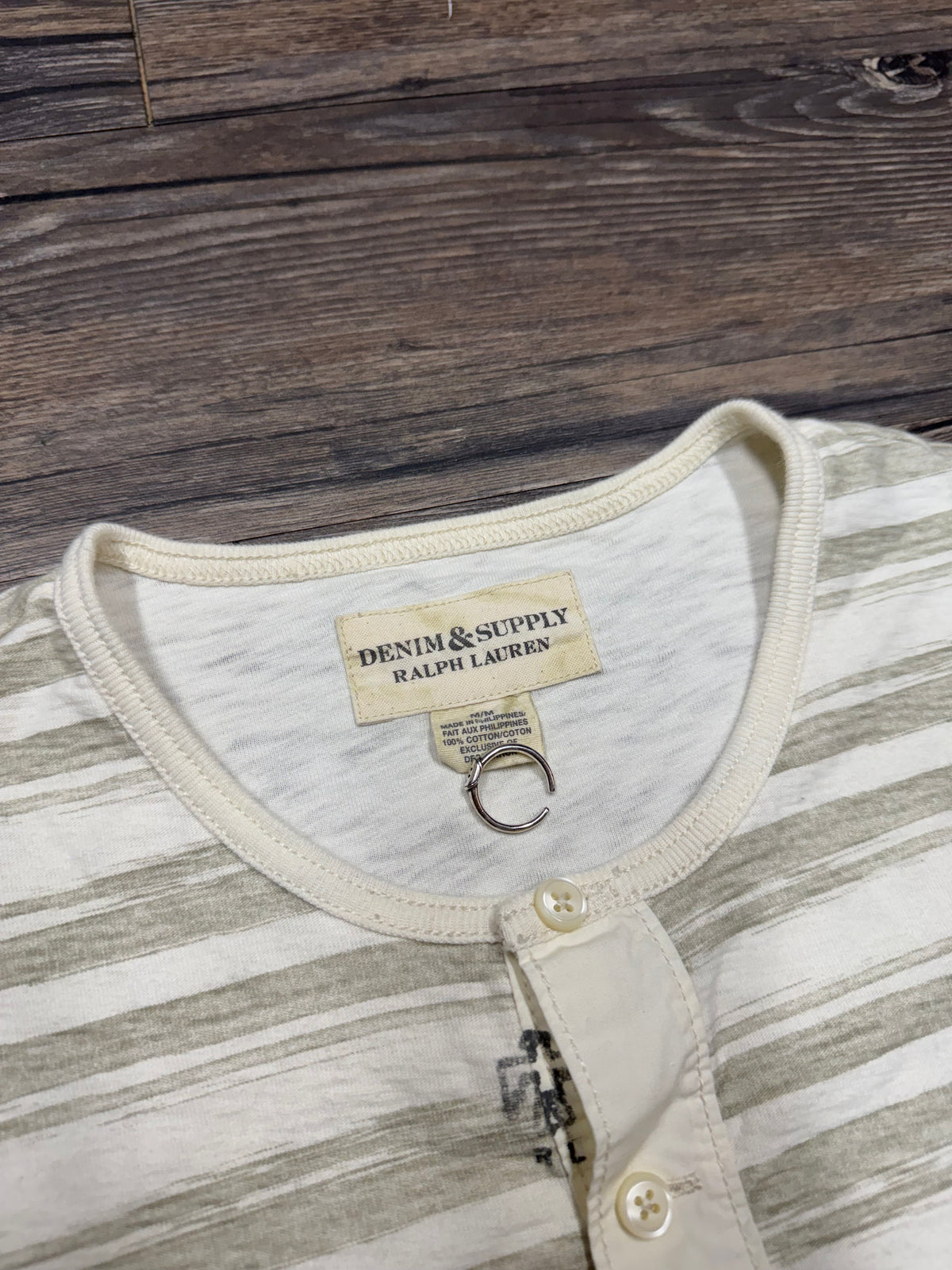POLO RALPH LAUREN DENIM & SUPPLY STRIPED SLUB HENLEY (M)