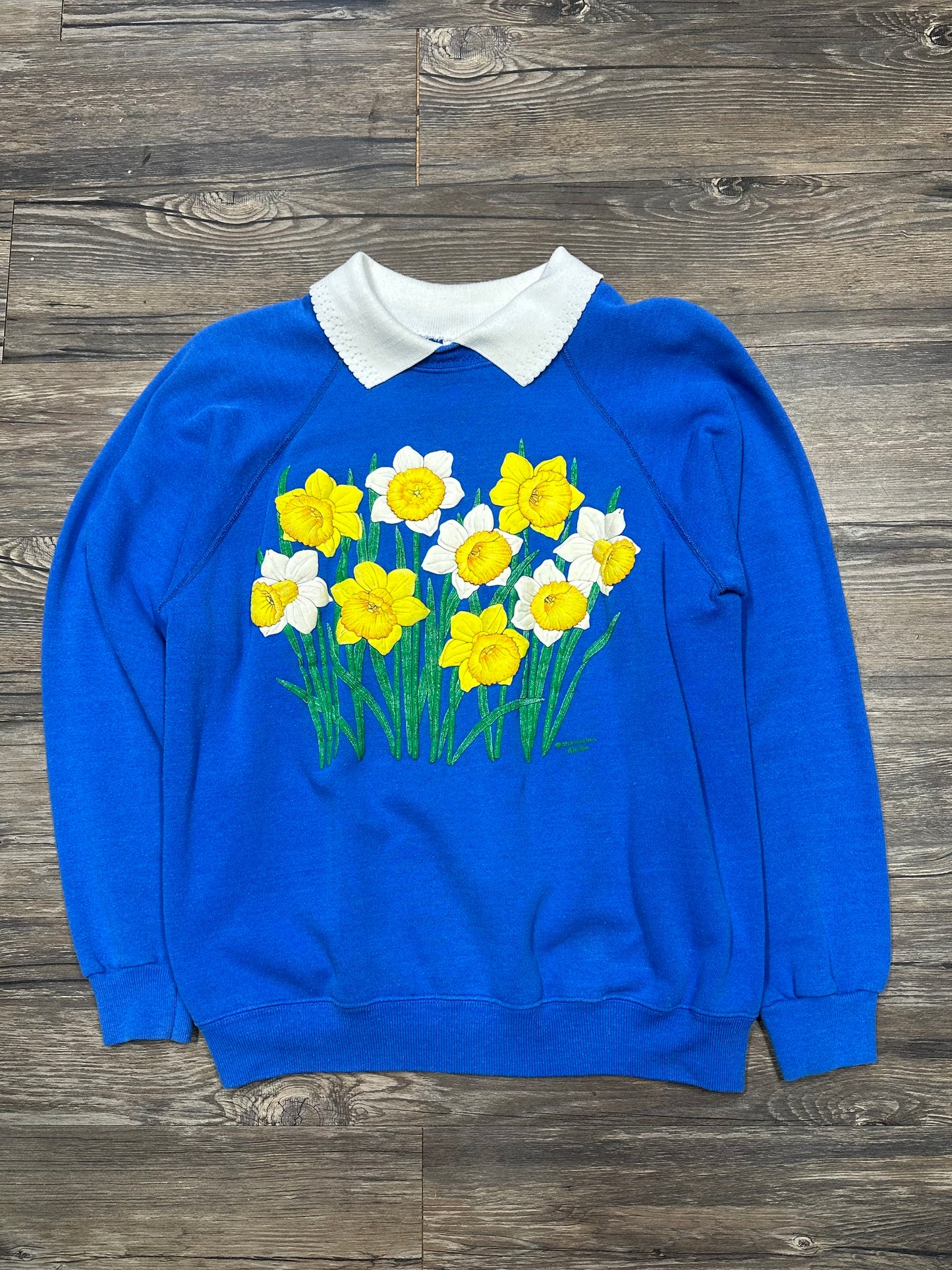 90’s FLOWERS PUFF PRINT CREWNECK