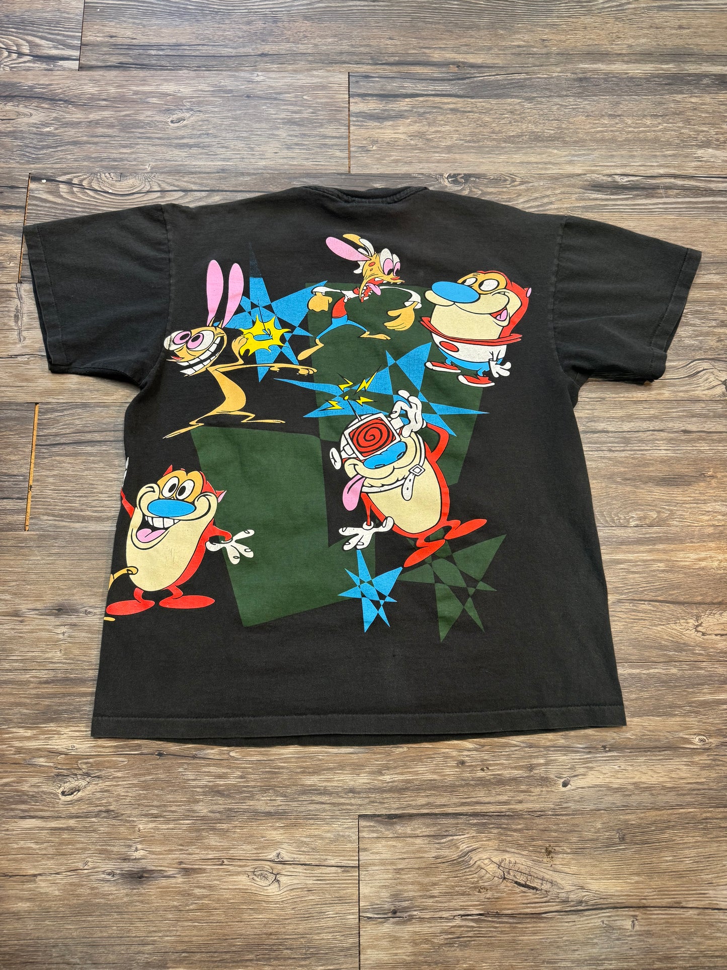 VINTAGE REN & STIMPY SINGLE STITCH TEE (L)