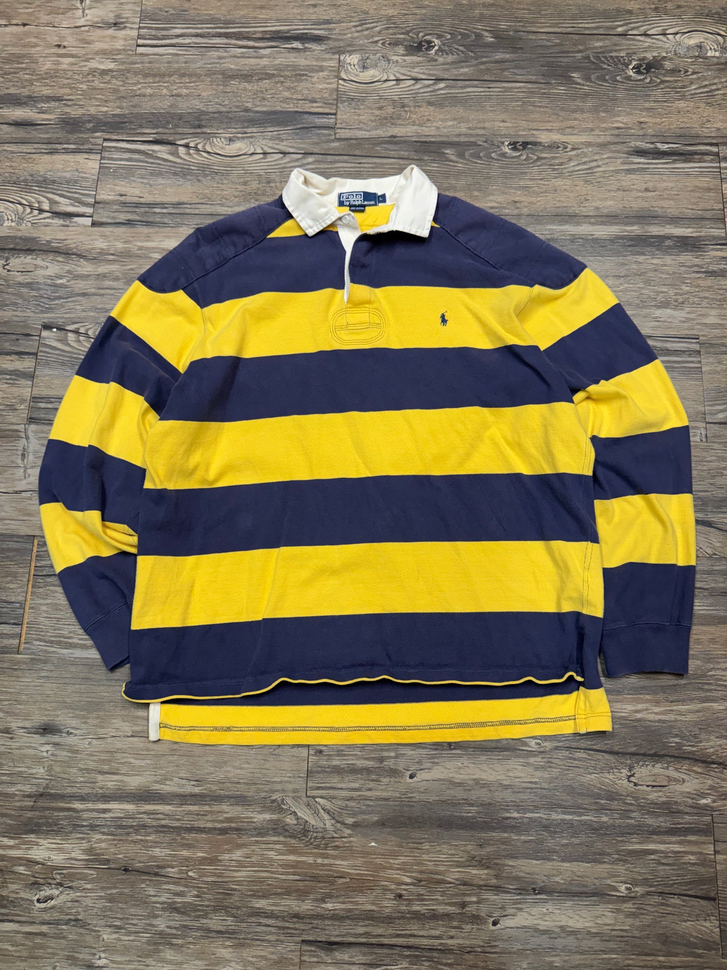POLO RALPH LAUREN LS STRIPED POLO (L)