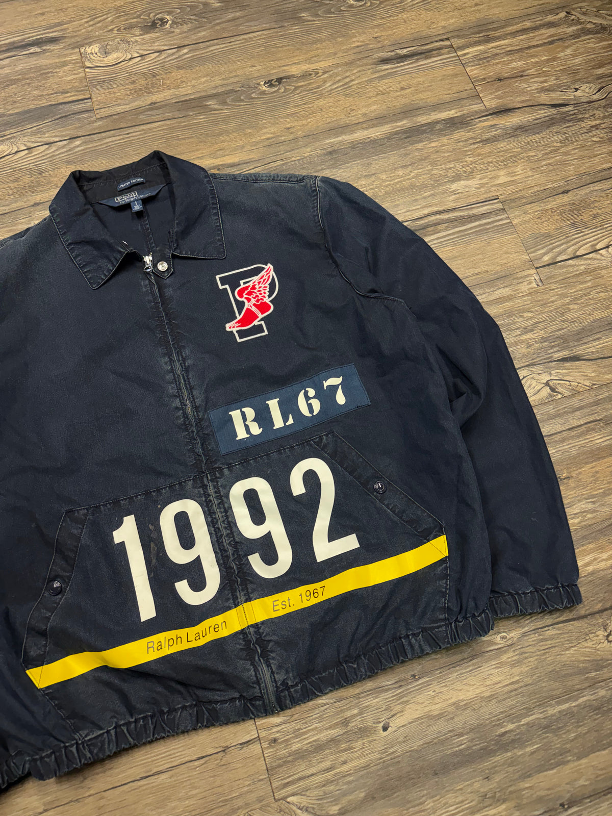 POLO RALPH LAUREN INDIGO STADIUM 1992 DENIM JACKET (L)