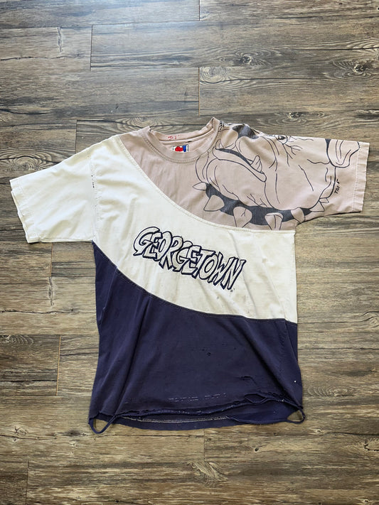 VINTAGE GEORGETOWN DISTRESSED T-SHIRT (XL)
