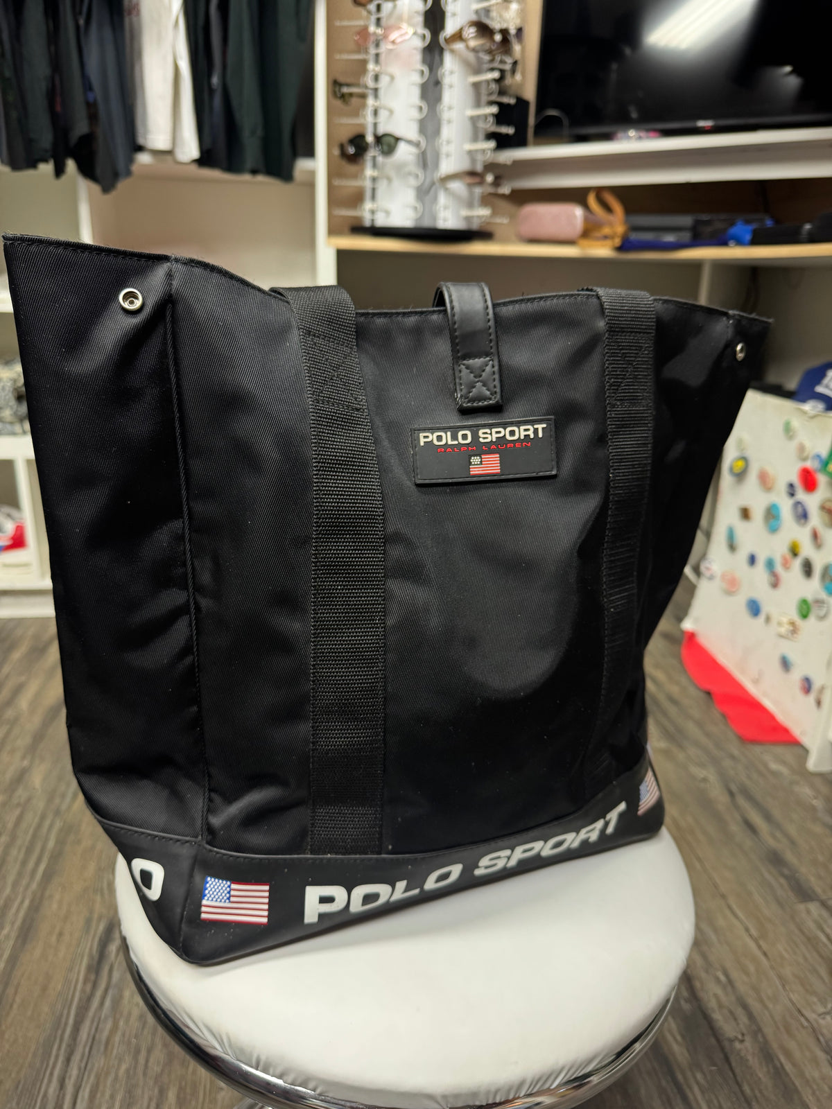 POLO SPORT 1990 NYLON TOTE BAG (OS)