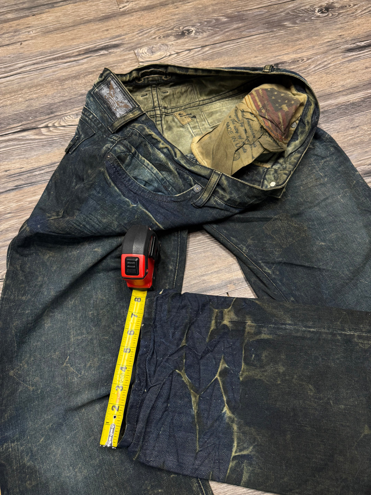 ROBINS CONSTELLATIONS STUDDED WING MUD WASH JEANS (42)