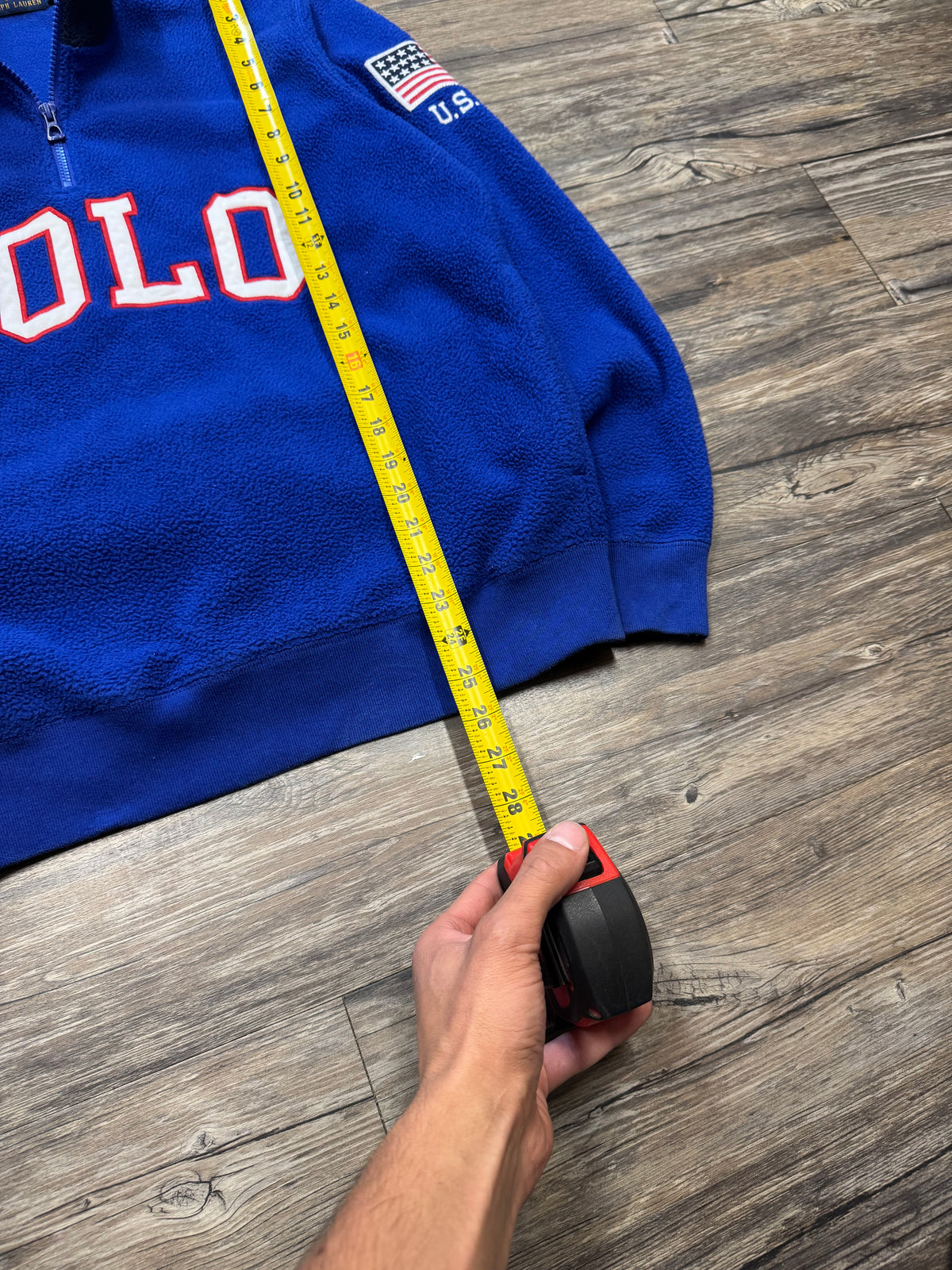 POLO RALPH LAUREN USA FLEECE QUARTER ZIP (M)