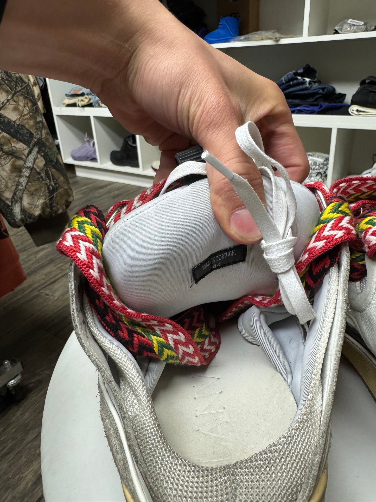 LANVIN WHITE CURB SKATE SNEAKERS (10.5)