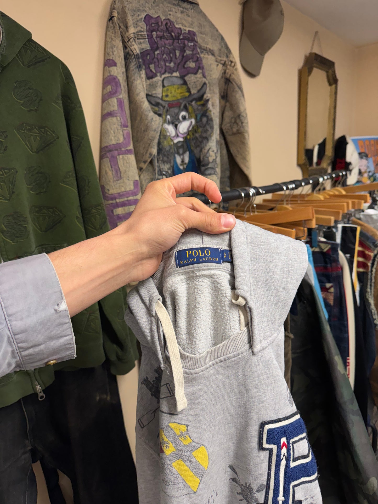 RALPH LAUREN SENIOR CORD’S OXFORD HOODIE (S)