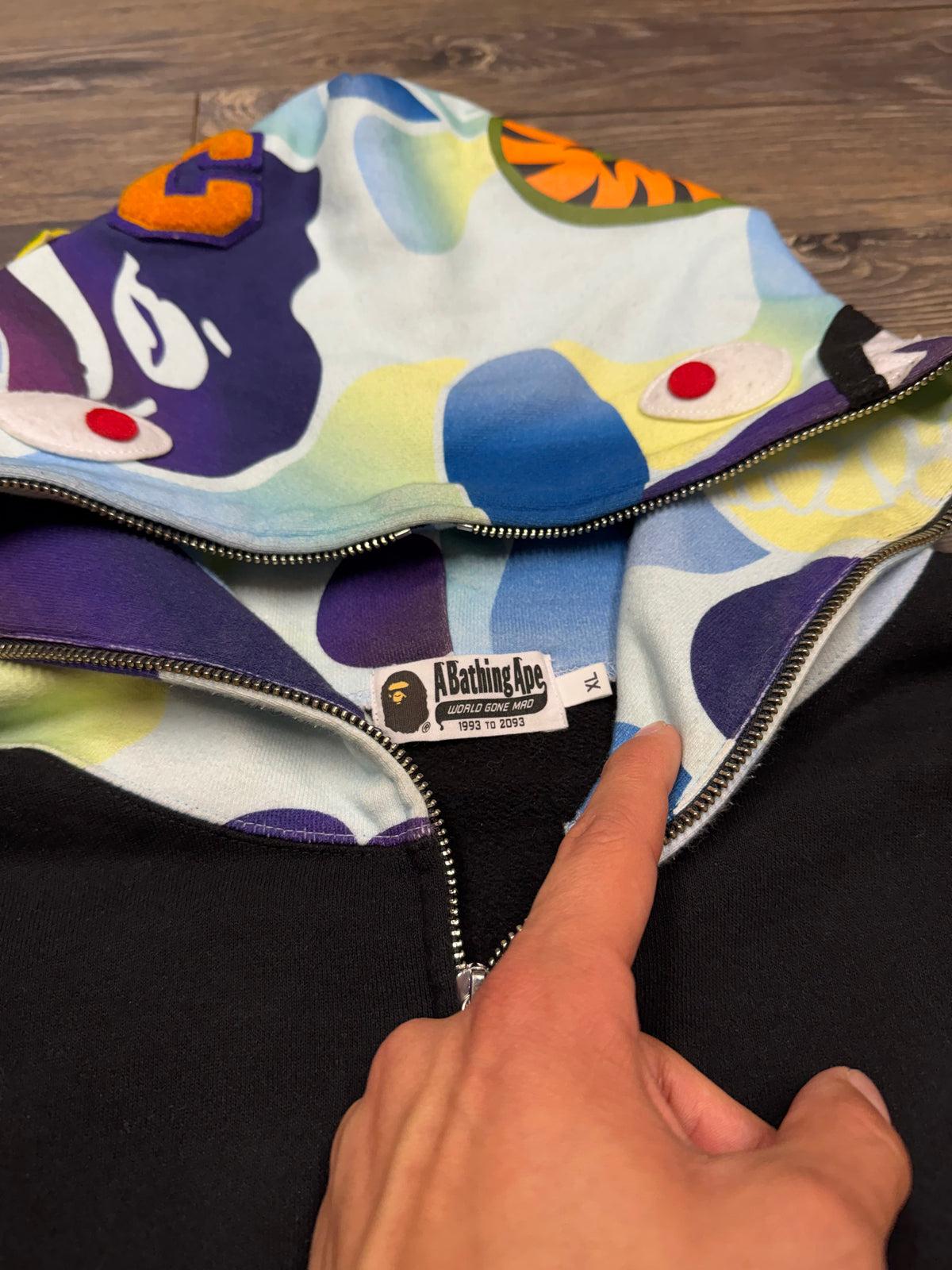 BAPE X BAYC SHARK FULL ZIP HOODIE (XL)