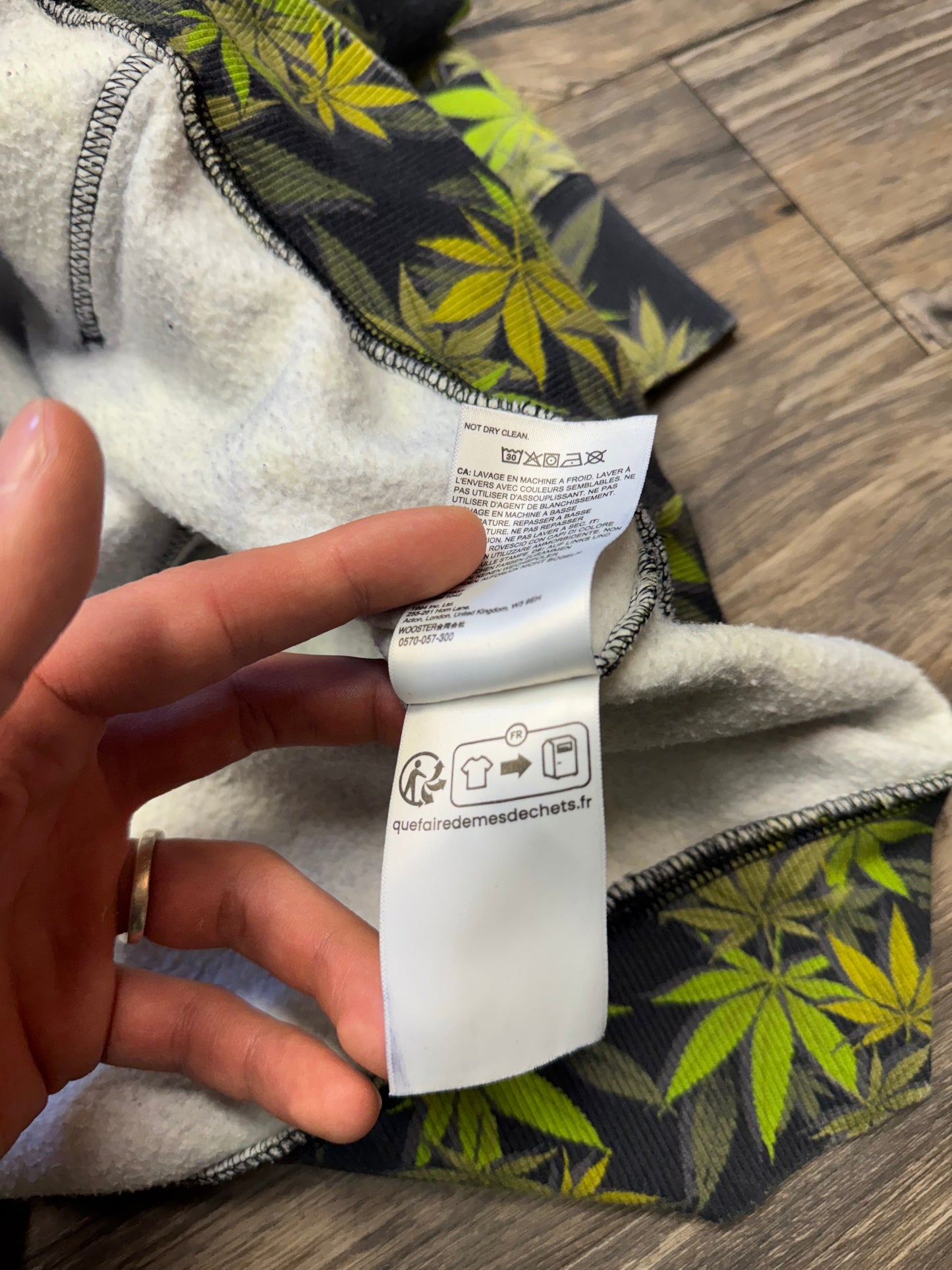TNF SUPREME WEED LEAF HOODIE (XL)
