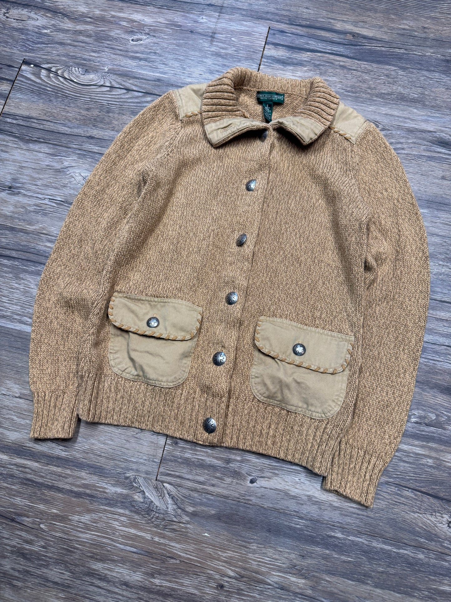 VINTAGE LAUREN JEANS KNIT WESTERN JACKET (S)