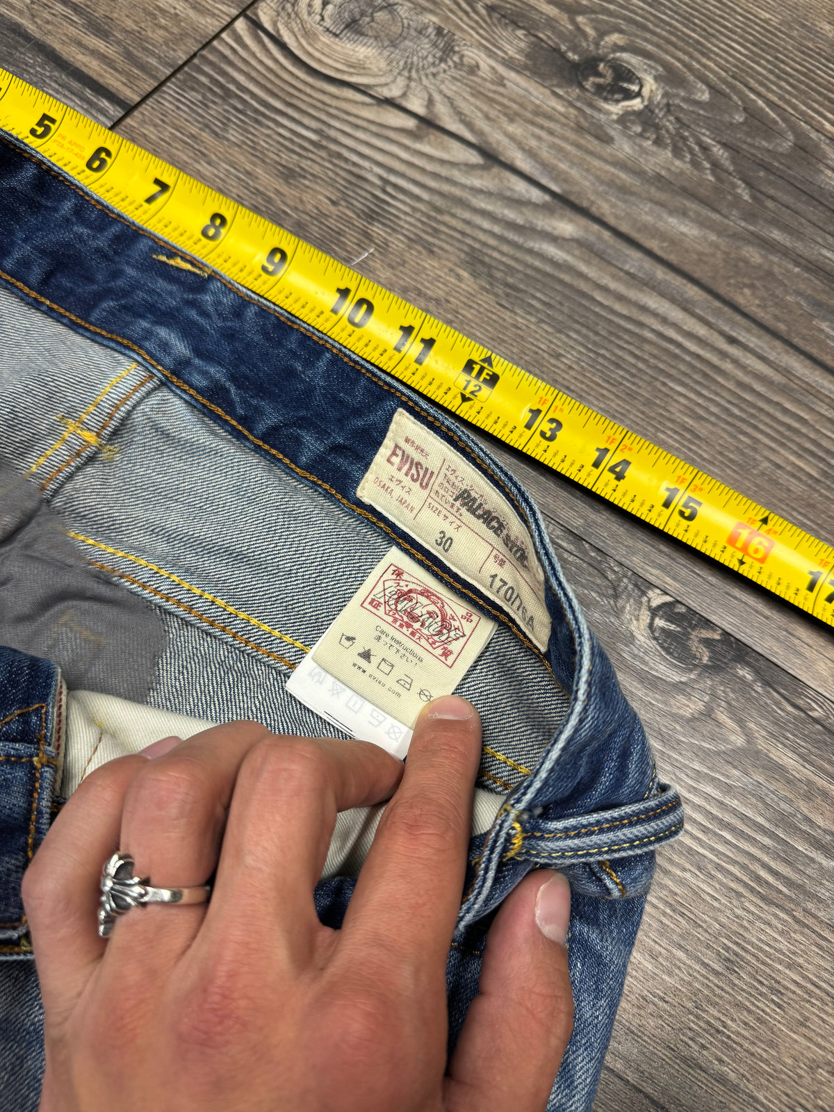 PALACE X EVISU SS23 STONE WASH CHERRY BLOSSOM JEANS (30)