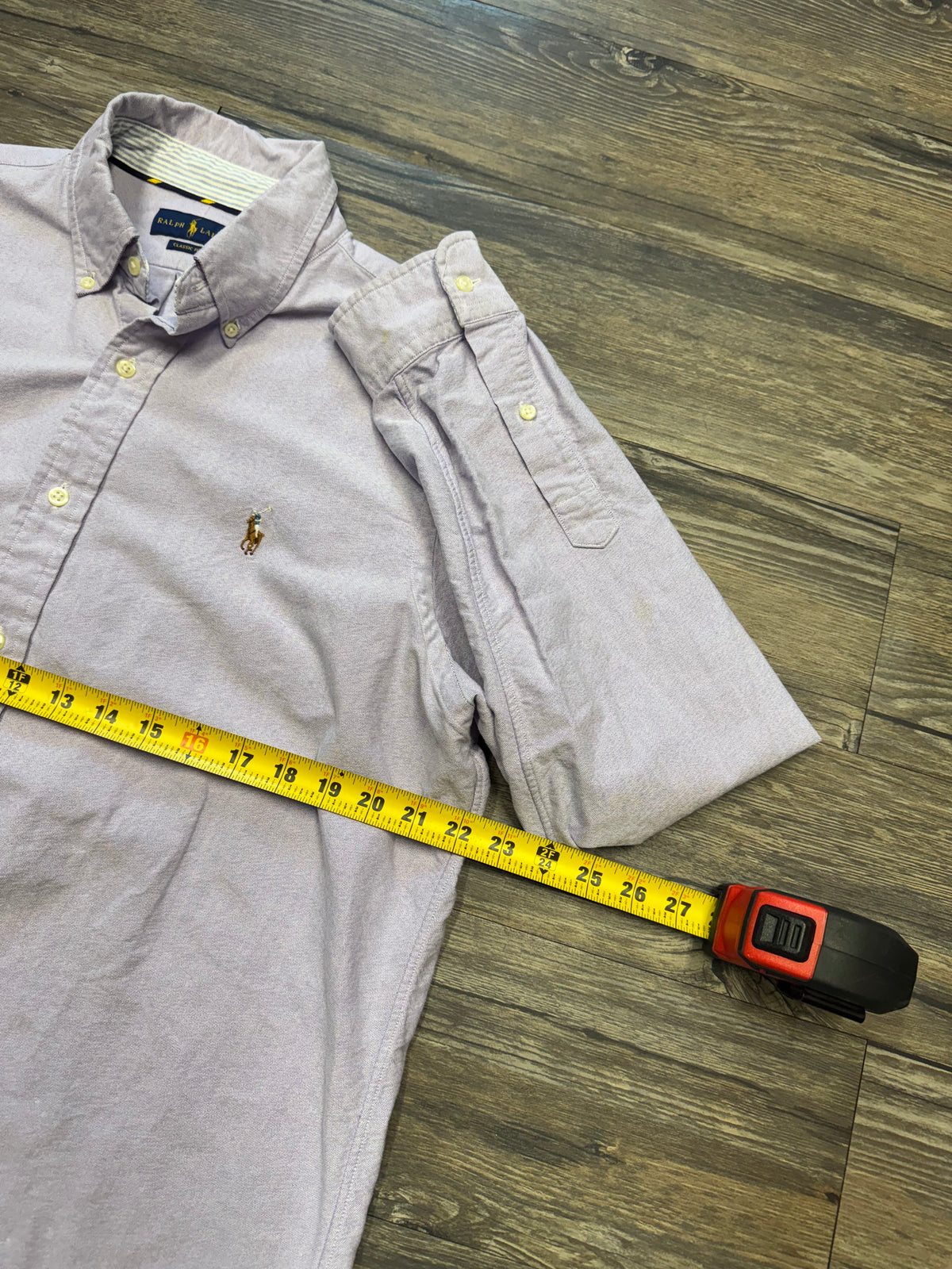POLO RALPH LAUREN LAVENDER BUTTON UP DRESS SHIRT (L)