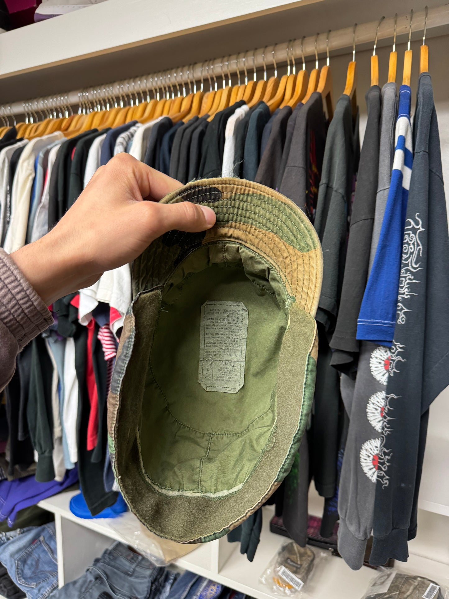 CAMO MILITARY CADET HAT W/ EAR FLAPS (OS)