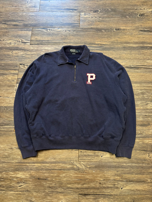 POLO RALPH LAUREN VARSITY LETTER QUARTER-ZIP (L)