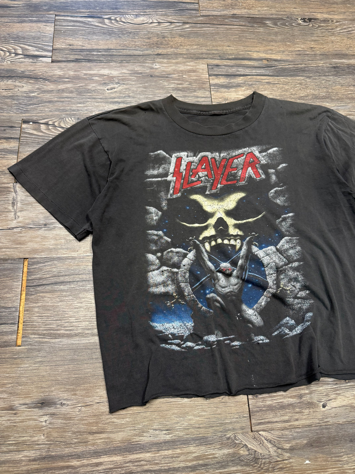 1995 LIVE INTRUSION WINGED SKULL CROPPED T-SHIRT (M)