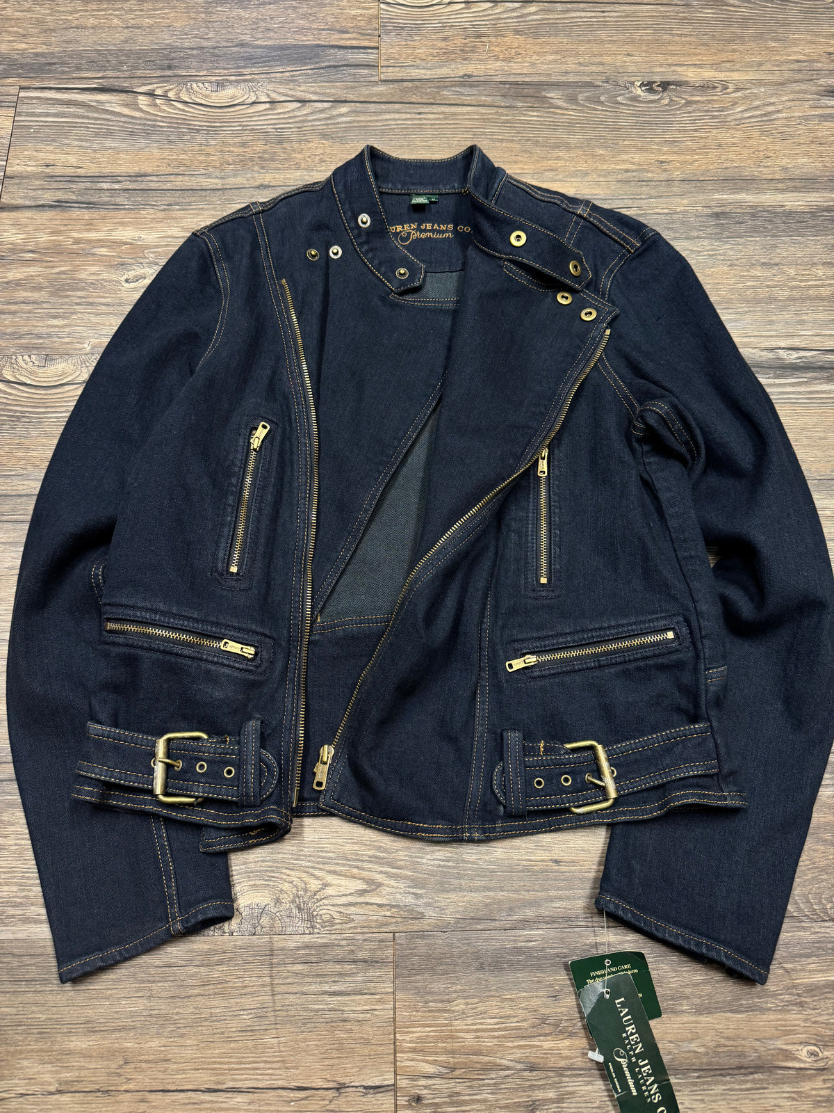 LAUREN BY RALPH LAUREN WMNS DOUBLE ZIP DENIM JACKET (M)
