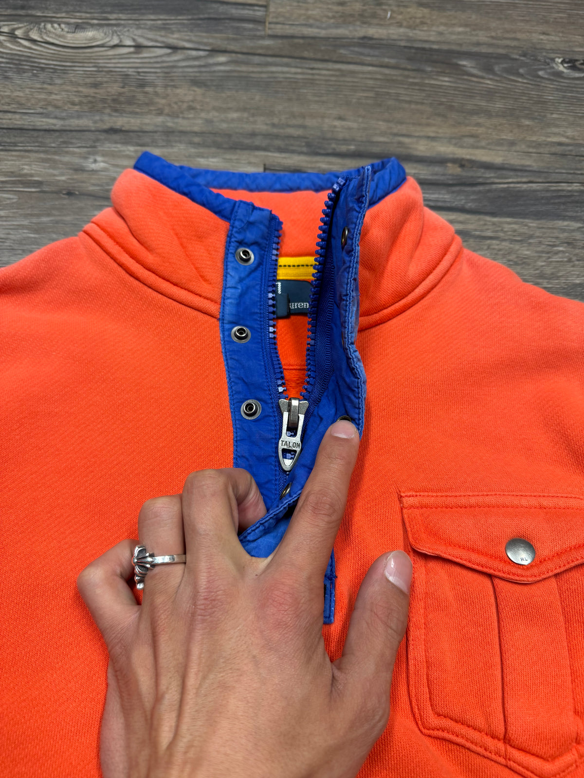 POLO RALPH LAUREN MOUNTAIN MOCK NECK PULLOVER (M)