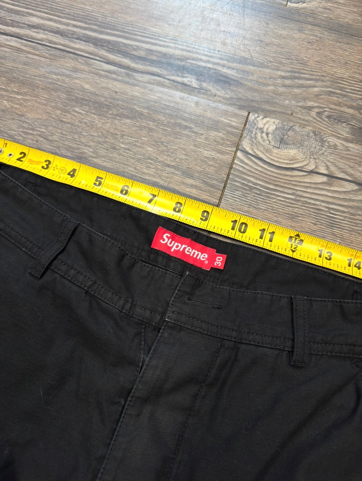 SUPREME X MFG BLACK TACTICAL CARGO PANTS (32)