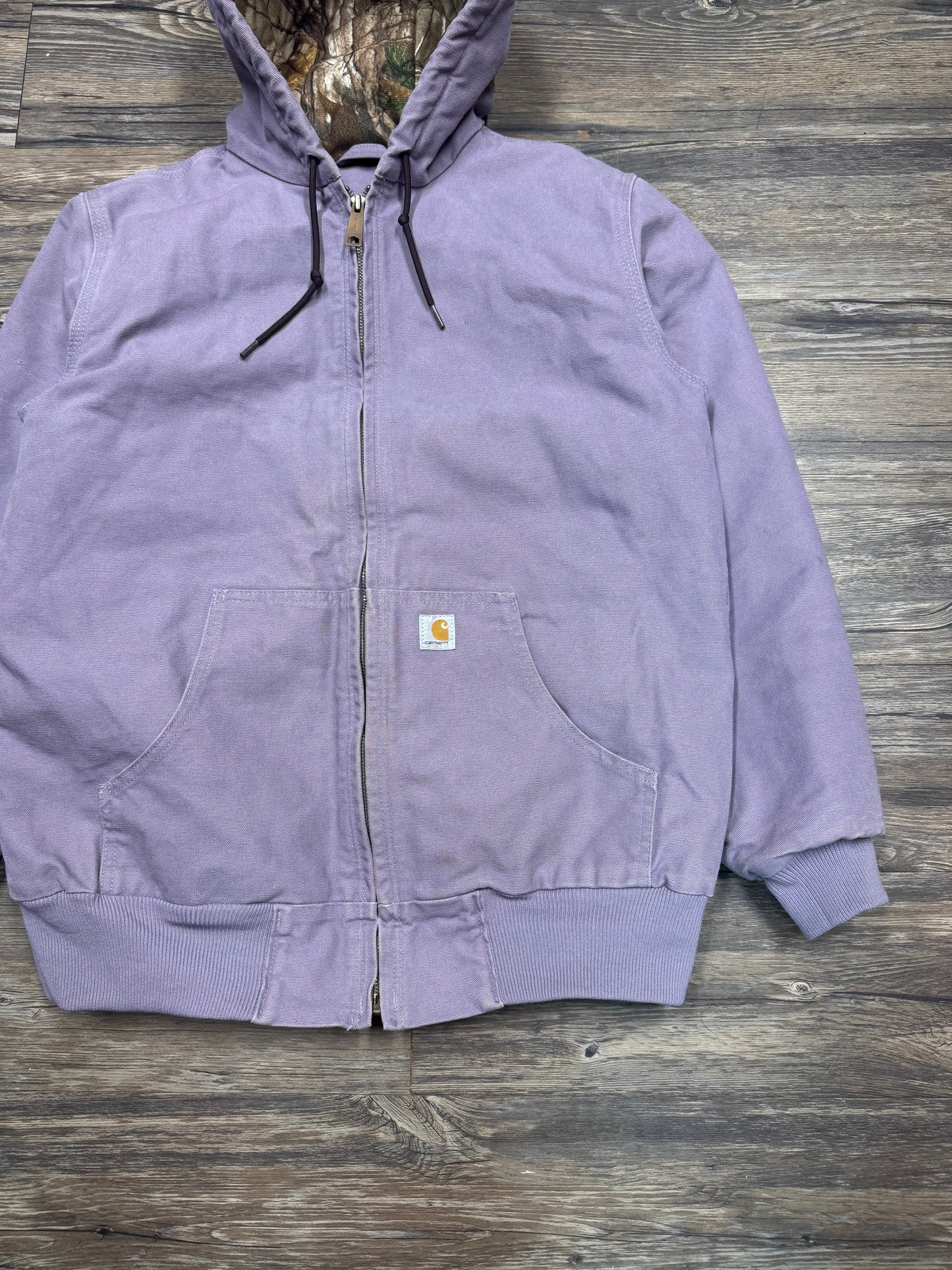CARHARTT PURPLE CAMO HOODED JACKET (M)