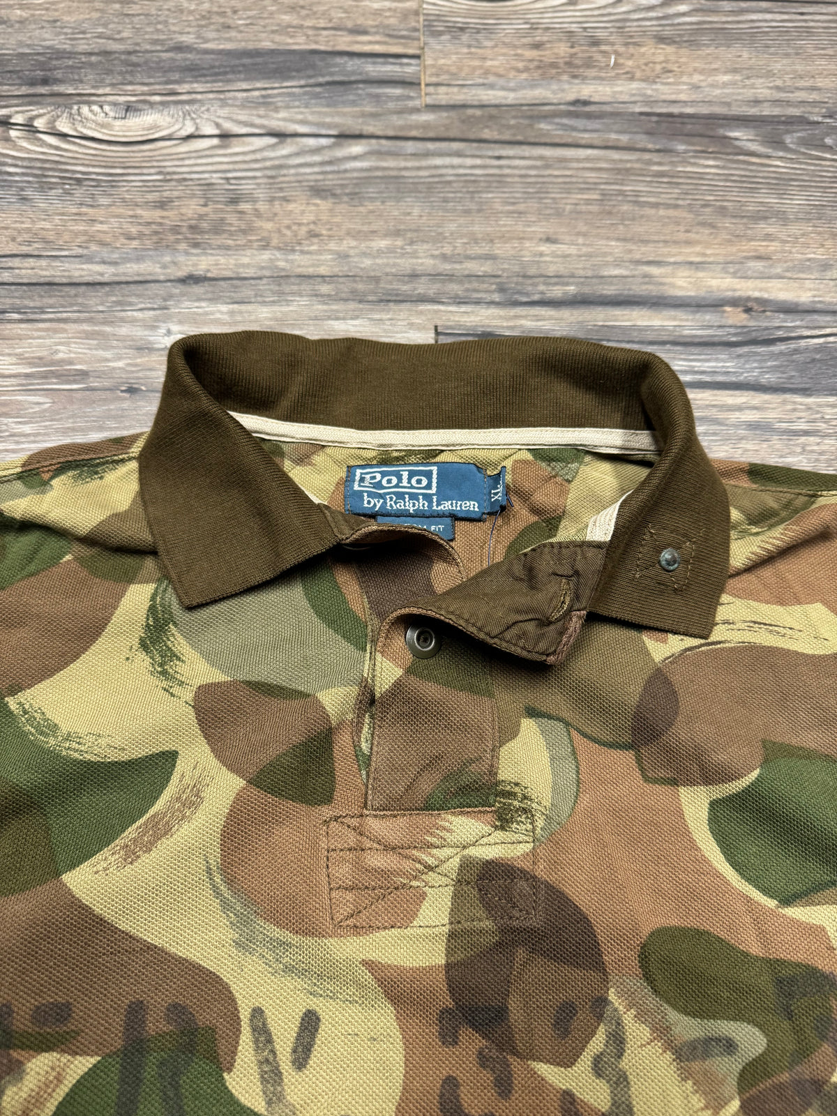POLO RALPH LAUREN 90’s DUCK CAMO FLAG POLO (XL)