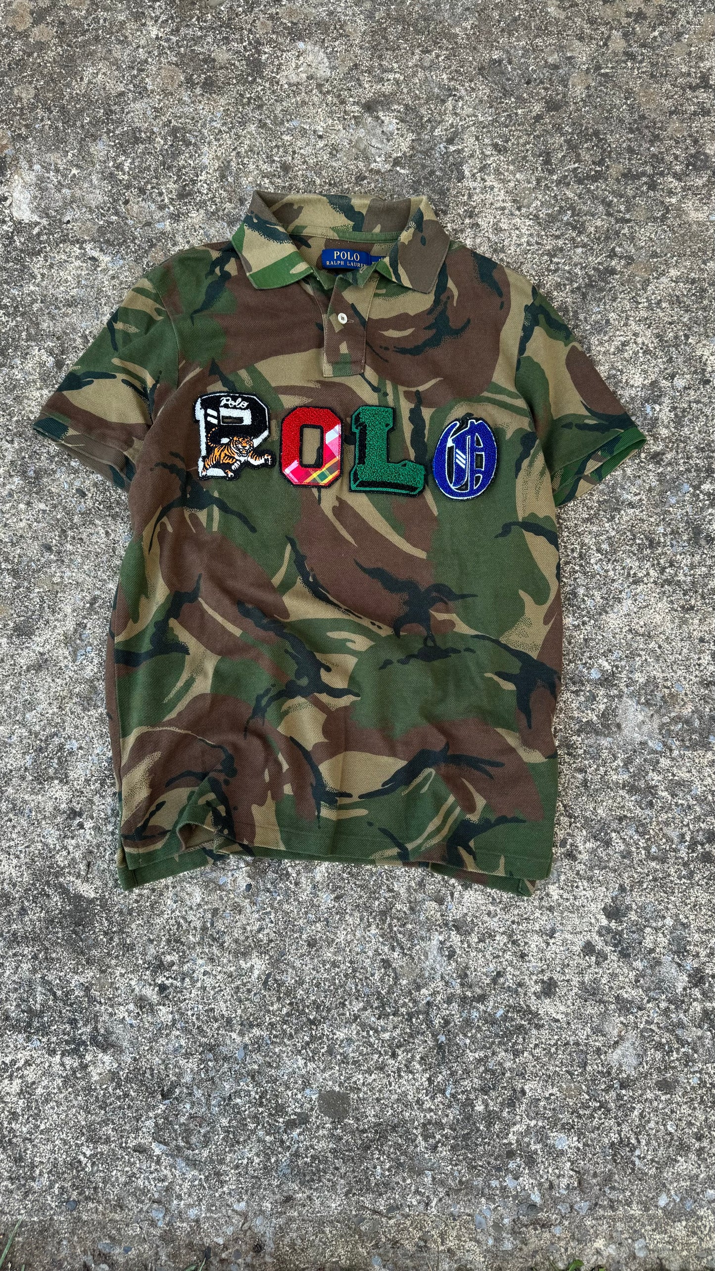 POLO RALPH LAUREN MIXED LOGO CAMO POLO (M)