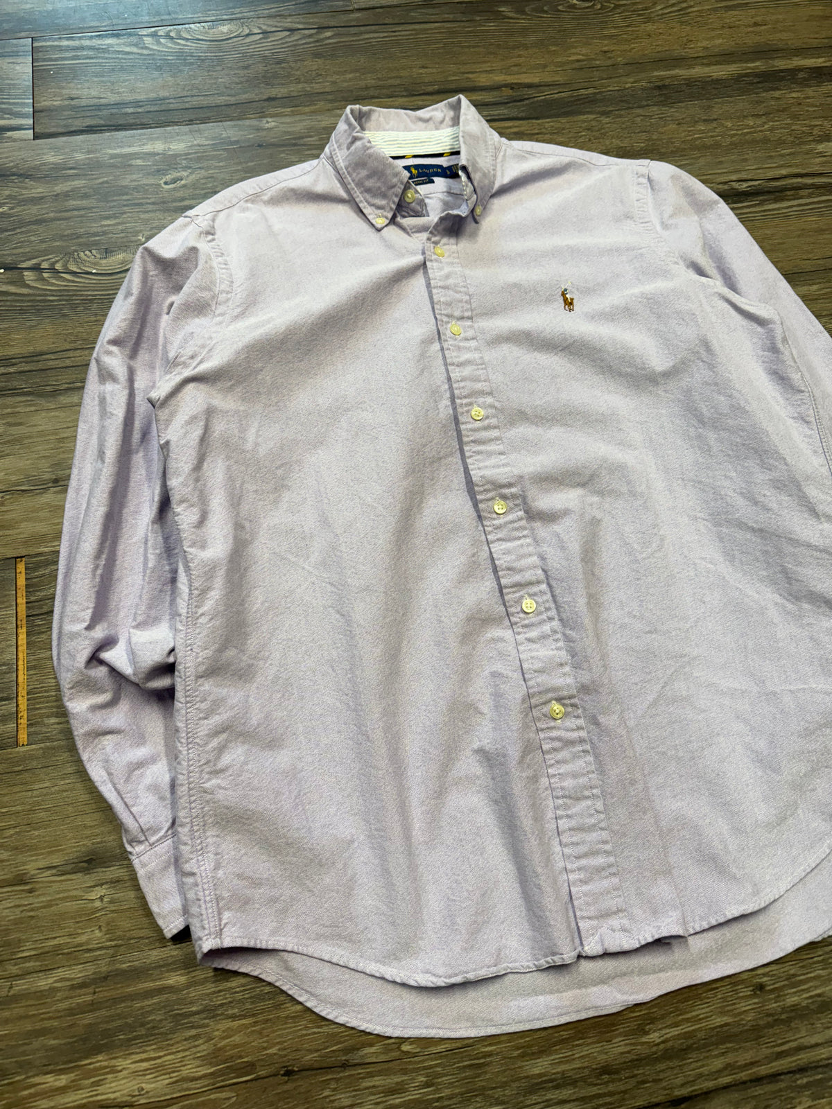 POLO RALPH LAUREN LAVENDER BUTTON UP DRESS SHIRT (L)