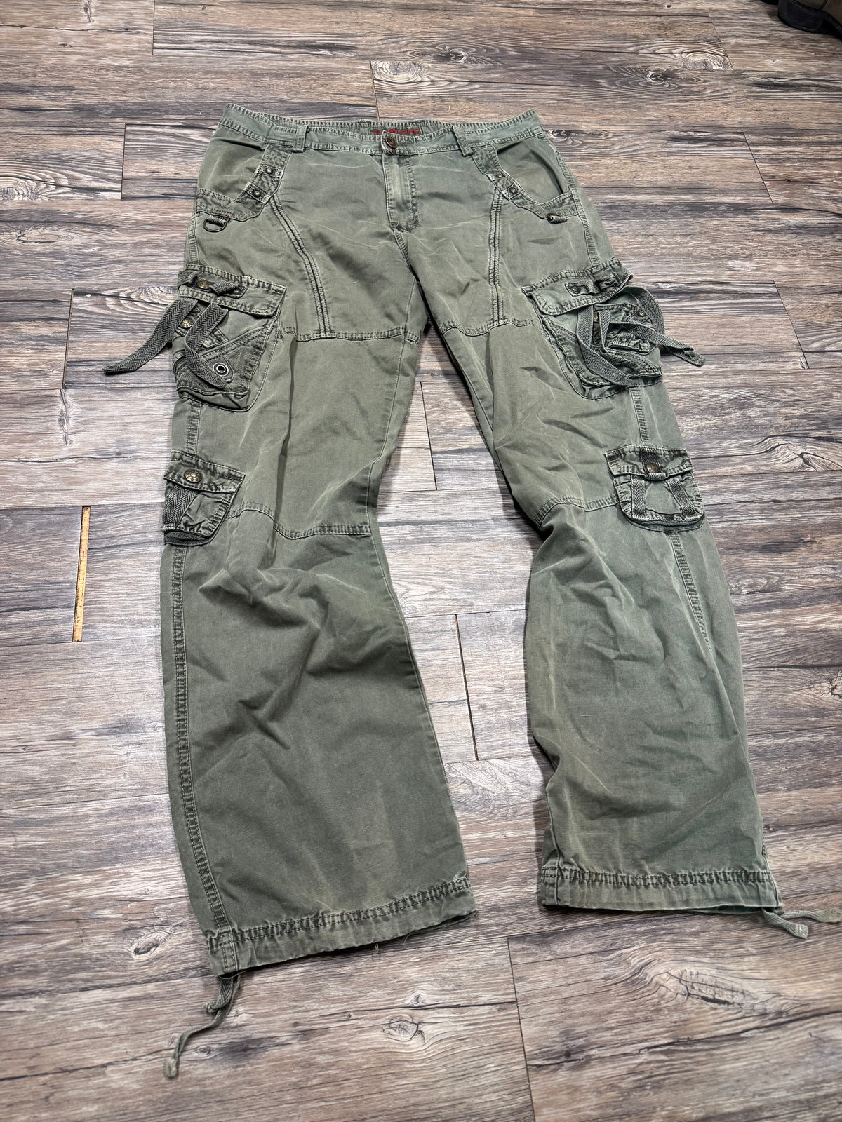 WANG CHENG RAVE STYLE CARGO PANTS (36)