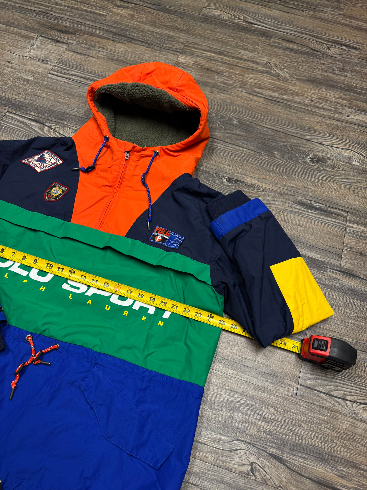 POLO RALPH LAUREN COLORBLOCK OUTDOOR PATCH ANORAK JACKET *RARE (M)