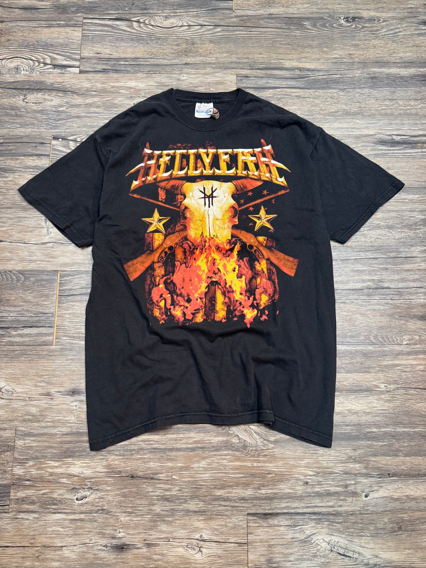 Y2K HELL BULL GRAPHIC T-SHIRT (LARGE)