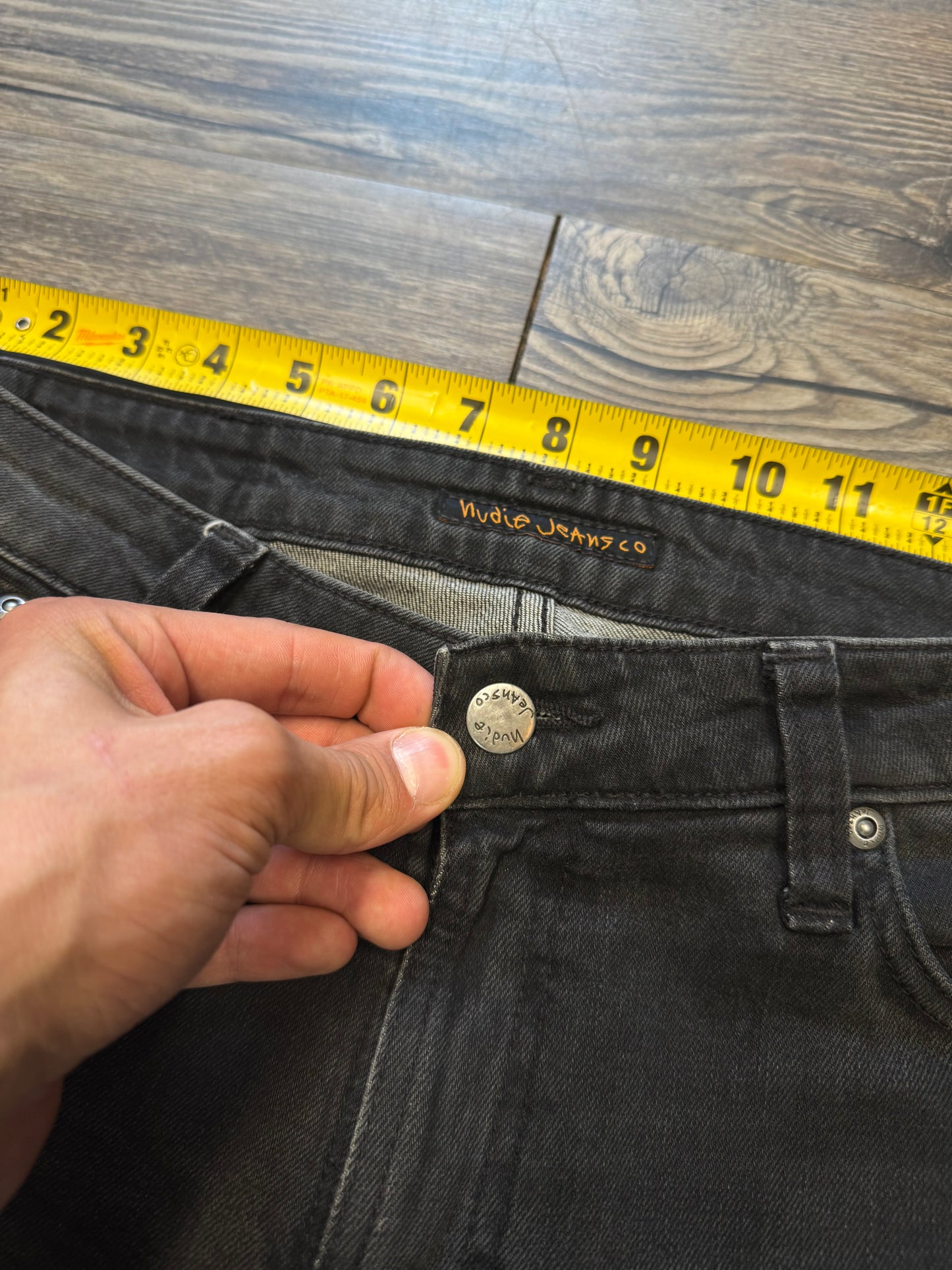 BLACK NUDIE SKINNY JEANS (31)
