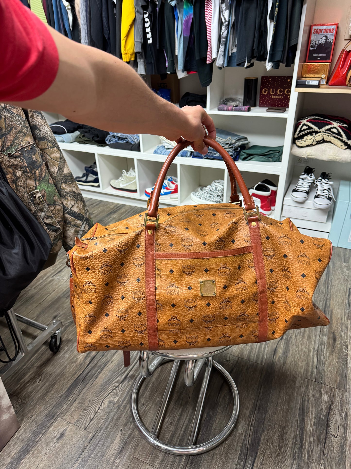 VINTAGE MCM MONOGRAM DUFFEL BAG (OS)