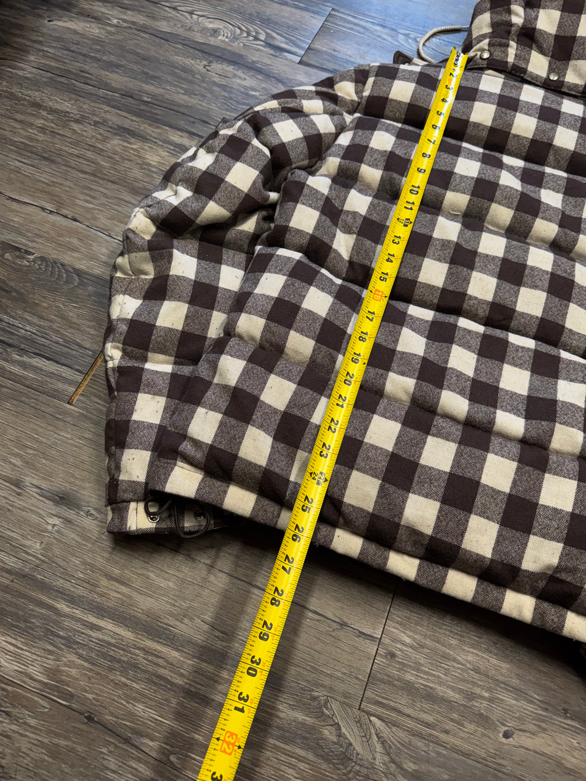 MONCLER X VISVIM BOROSIRI PLAID PUFFER JACKET (M)