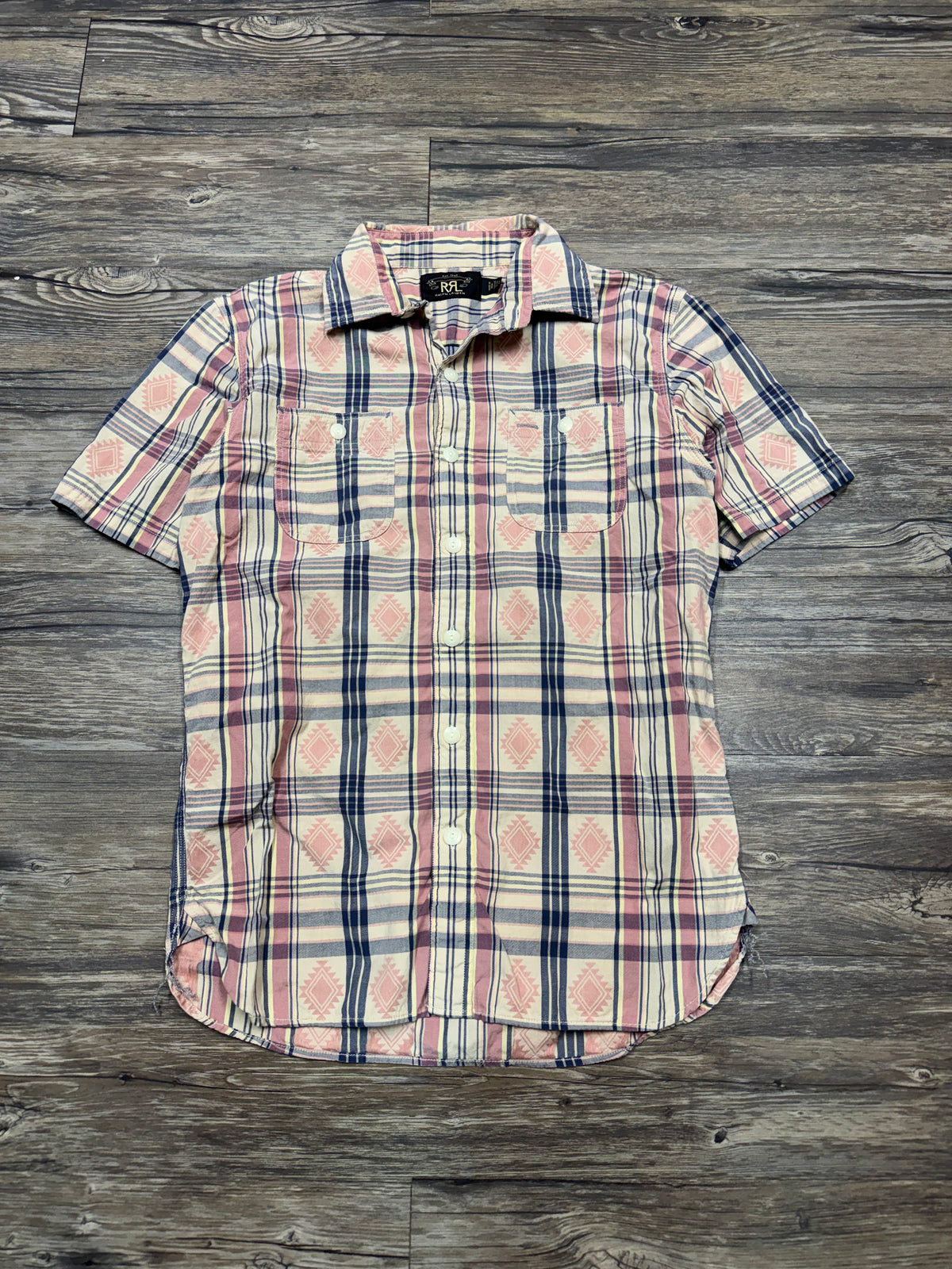 RRL PLAID BUTTON UP SHIRT (S)