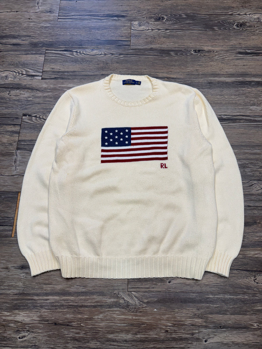 POLO RALPH LAUREN AMERICAN FLAG KNIT (L)