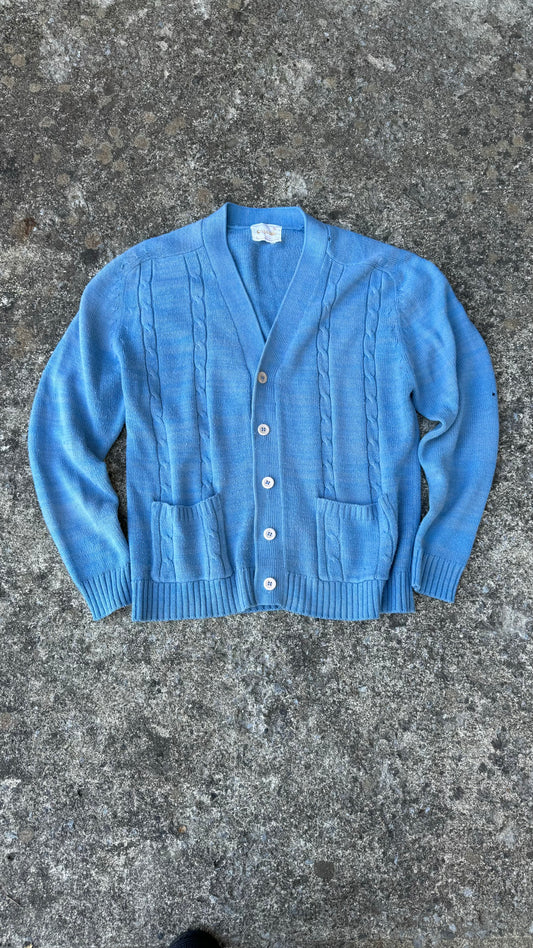 BABY BLUE CARDIGAN 80s (M)