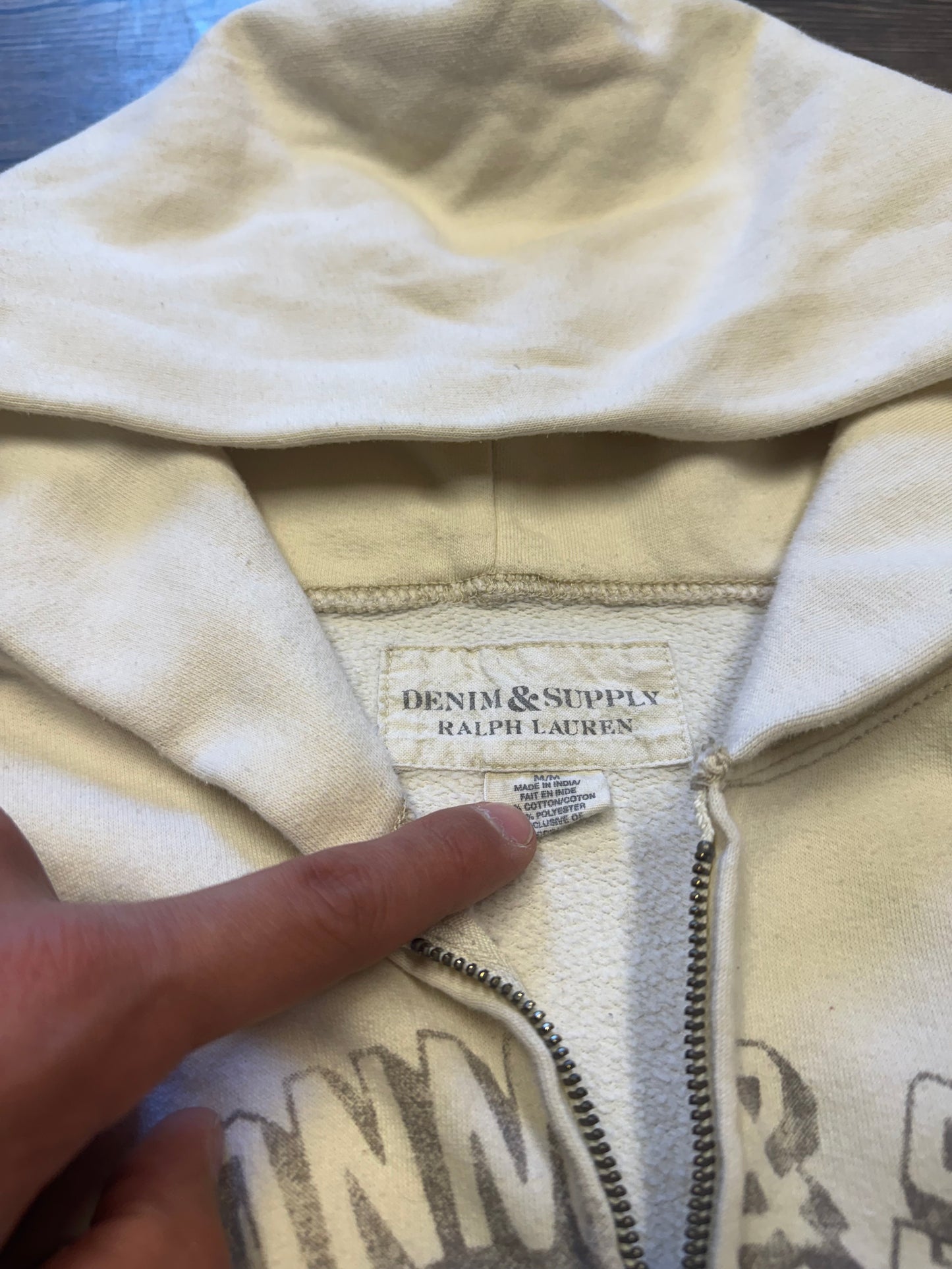 POLO RALPH LAUREN DENIM & SUPPLY ZIP UP HOODIE (M)