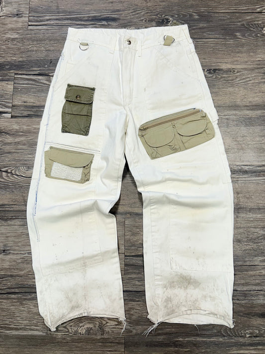 80’s MULTI PATCH DISTRESSED PANTS (30)