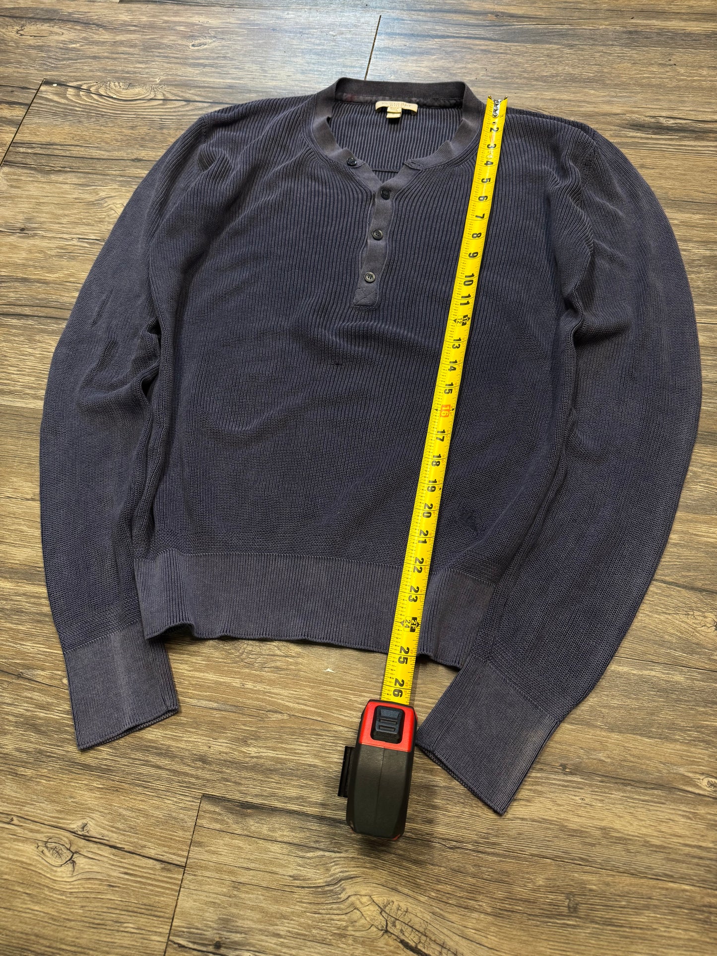 BURBERRY RIBBED HENLEY LONGSLEEVE (S)