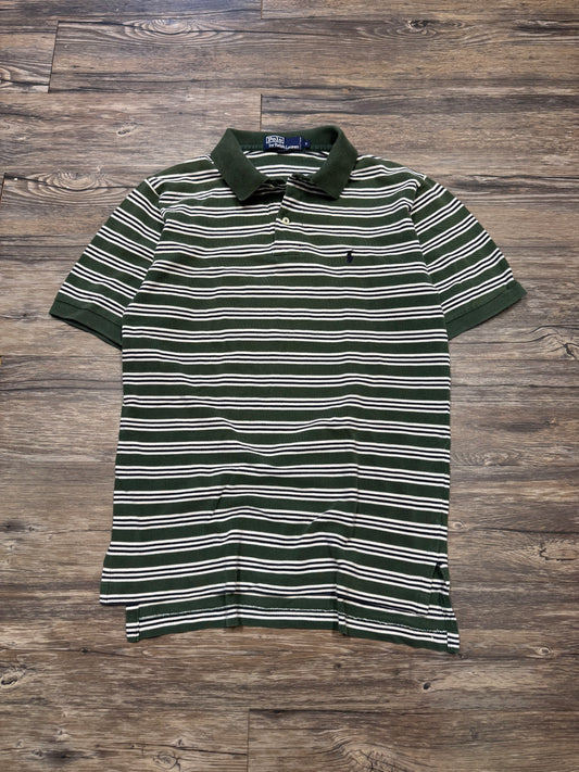 POLO RALPH LAUREN STRIPED GREEN POLO (S)