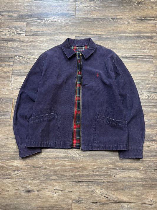 POLO RALPH LAUREN GOLF PADDED TARTAN HARRINGTON JACKET (L)